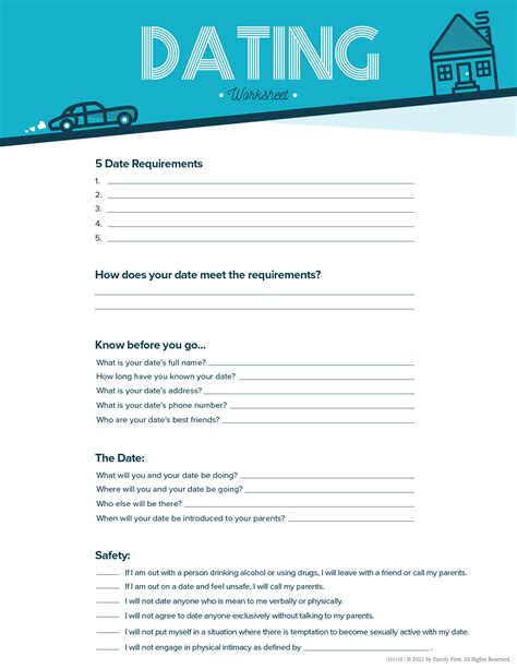 dating worksheets for students